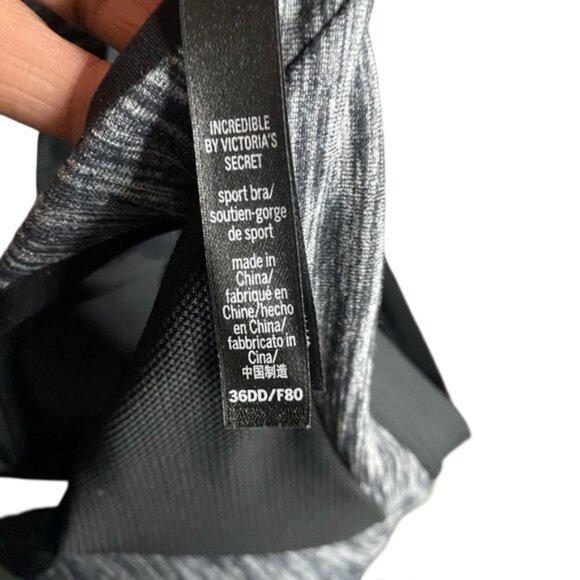 Victoria Sport Women's Heathered Gray Racer Back Incredible Athletic Sports Bra - Picture 4 of 6